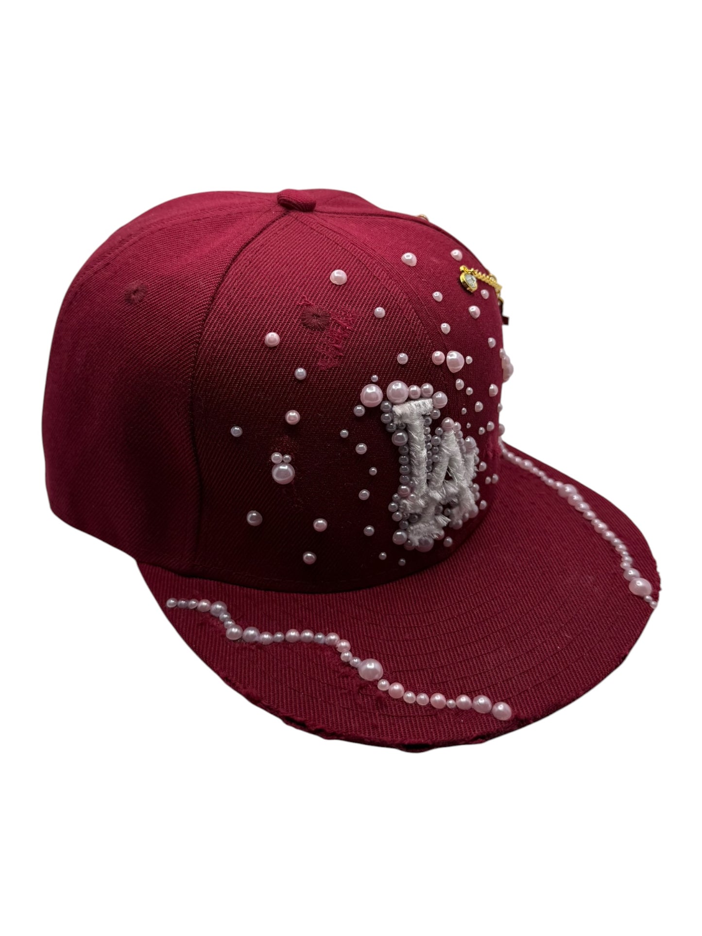 Red LA "Pink Pearl" Fitted Cap