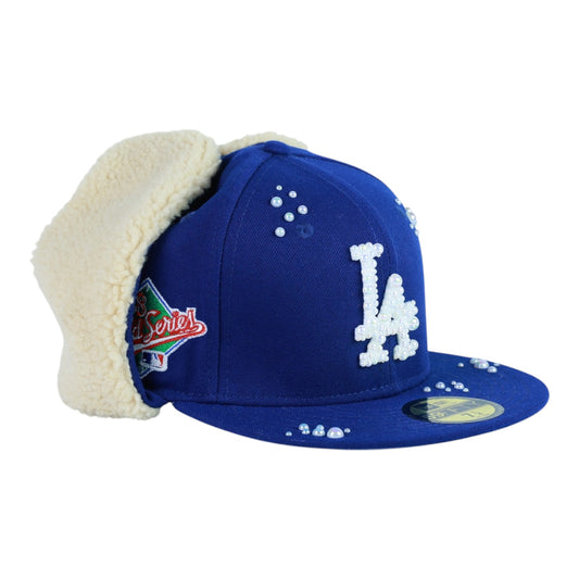 Blue Dogear Fitted "White Pearl" Cap