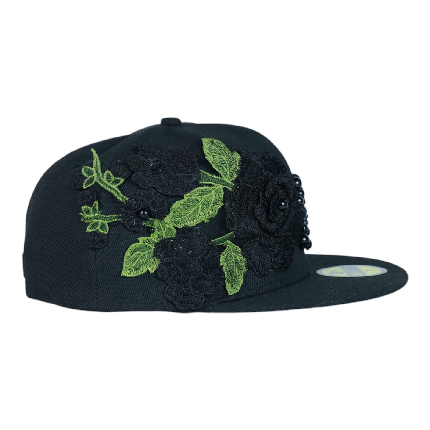 Black Rose Fitted "Black Pearl Logo" Cap