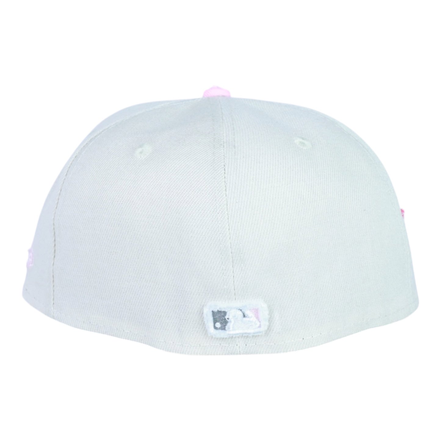 Beige/Pink Fitted "Pearl Logo" Cap