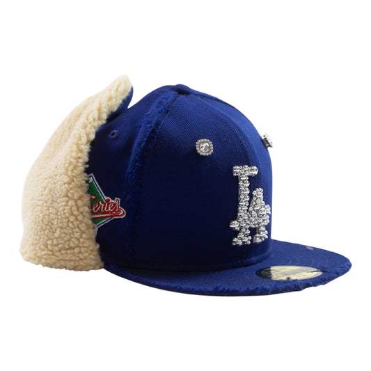 Blue Dogear LA "SIlver Pearl Logo" Fitted Cap