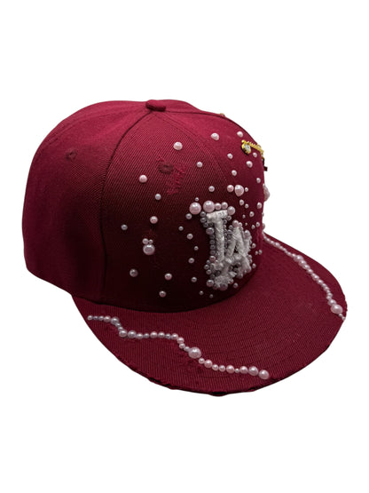 Red LA "Pink Pearl" Fitted Cap