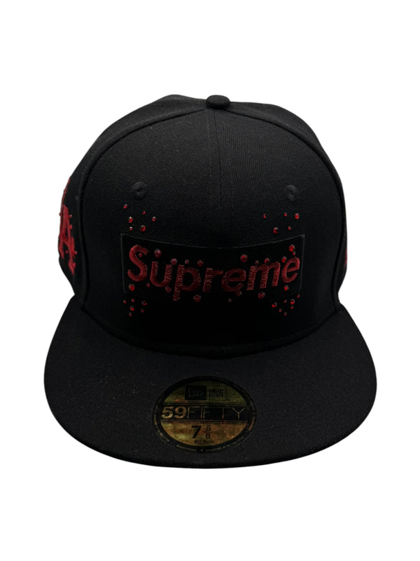 Black Supreme Red Fitted Cap