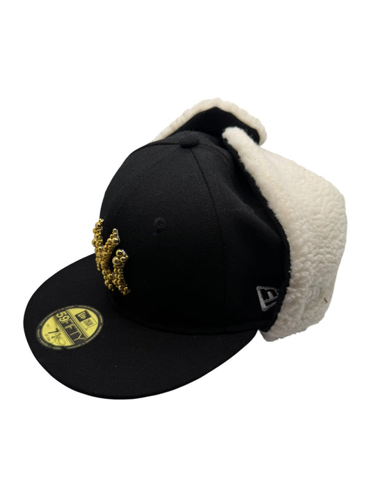 Black NY "Golden Pearls" Fitted Cap