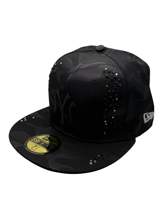 Black Camo NY "Iced" Fitted Cap