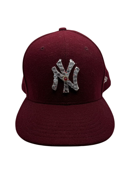 Red NY "Iced Red" Fitted Cap