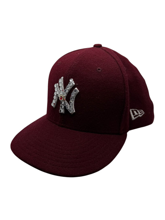Red NY "Iced Red" Fitted Cap