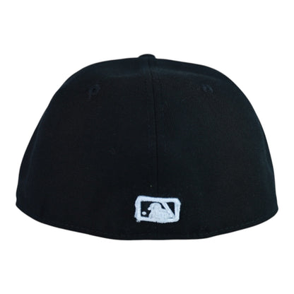 Black NY Fitted "White Pearl" Cap