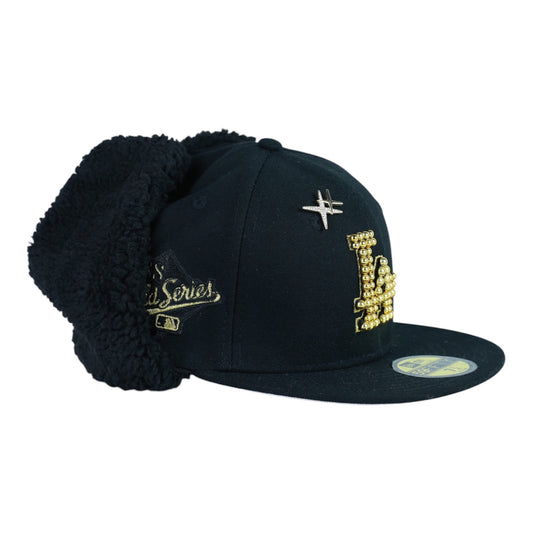Black Dogear LA Fitted "Golden Pearl" Cap