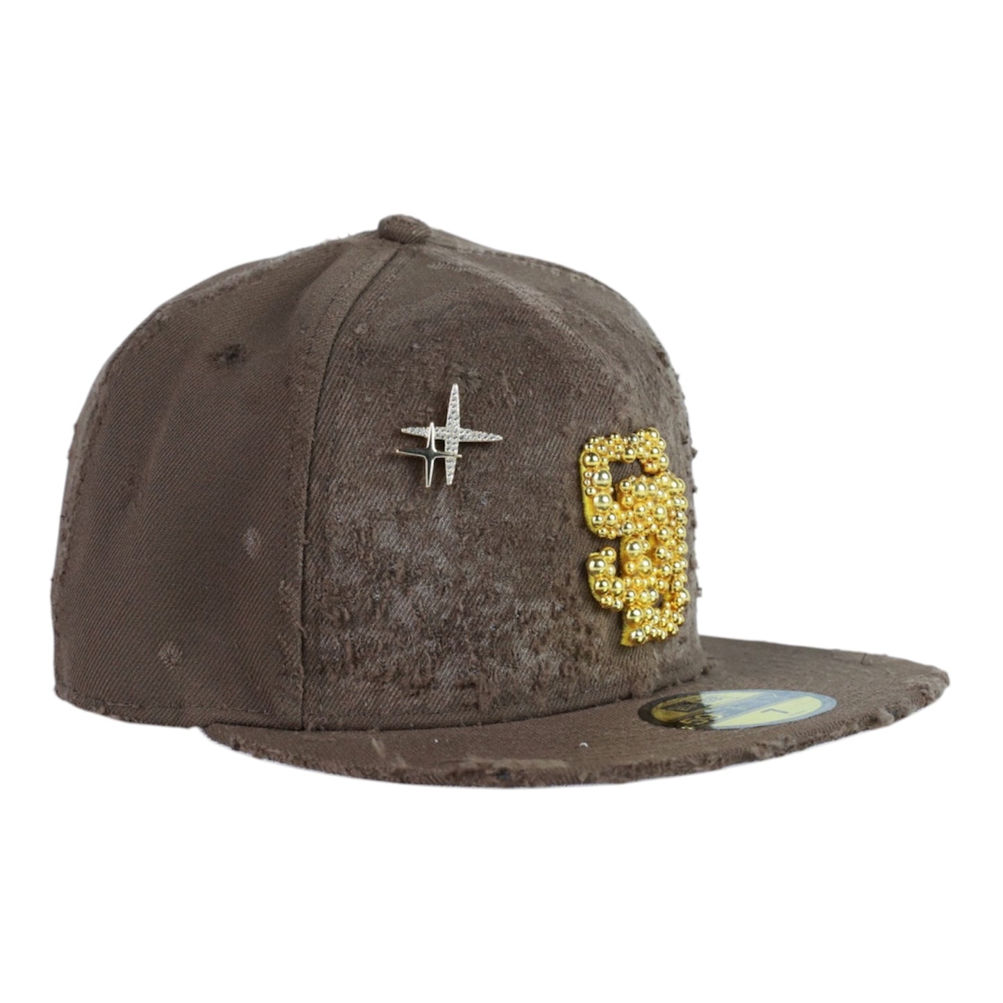 Brown SD Fitted "Golden Pearls Logo" Cap