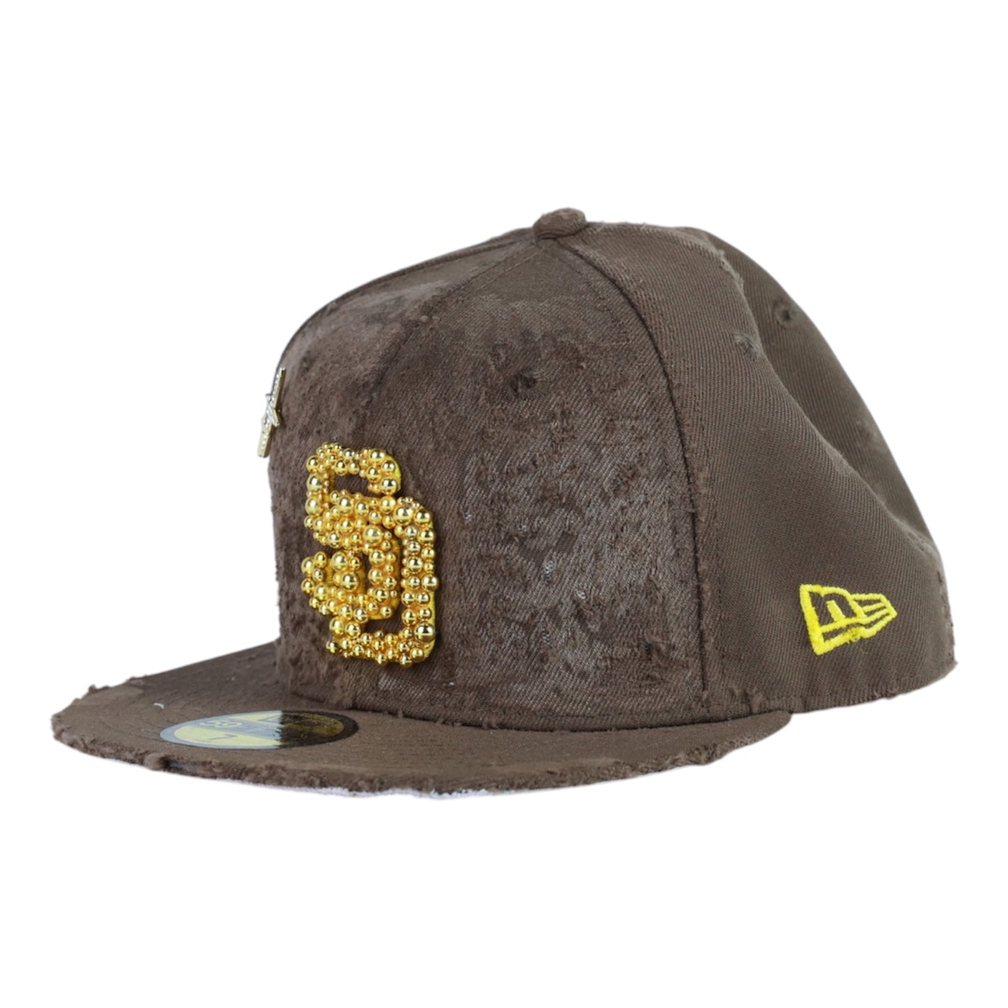 Brown SD Fitted "Golden Pearls Logo" Cap