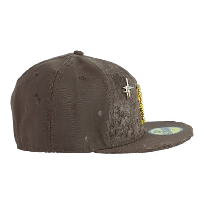 Brown SD Fitted "Golden Pearls Logo" Cap