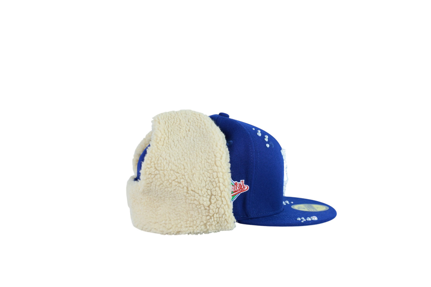 Blue Dogear Fitted "White Pearl" Cap
