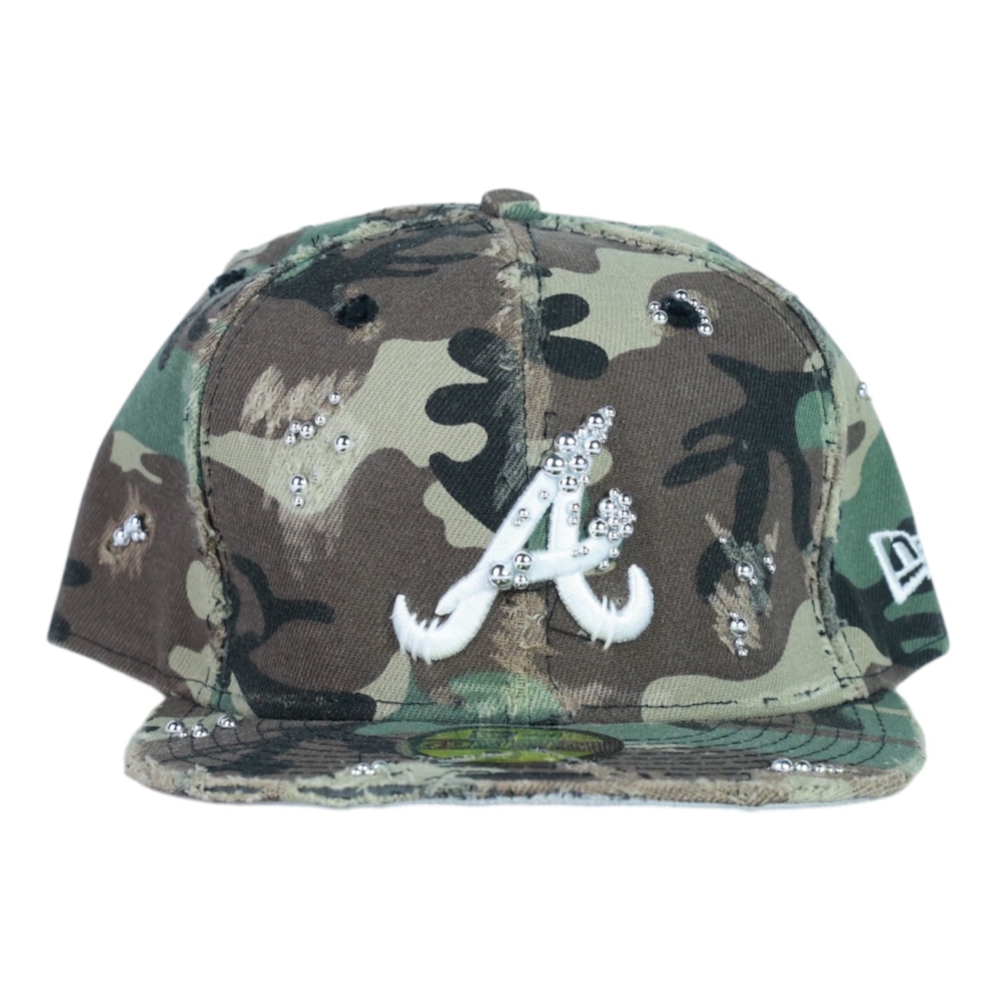 Distressed Camo Fitted "Bullet Pearl" Cap