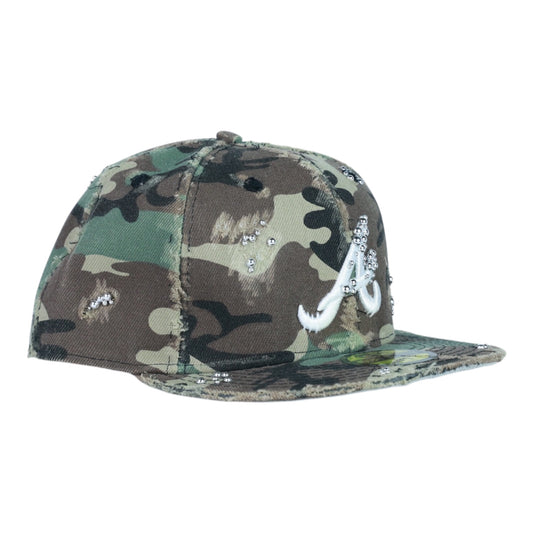 Distressed Camo Fitted "Bullet Pearl" Cap