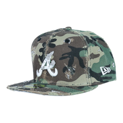 Distressed Camo Fitted "Bullet Pearl" Cap