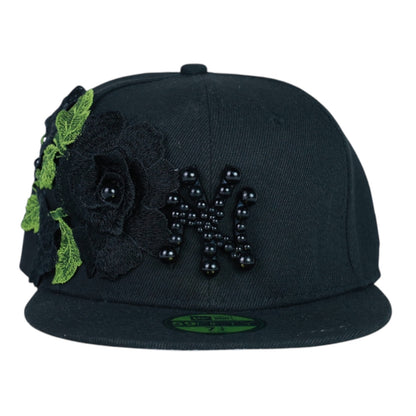 Black Rose Fitted "Black Pearl Logo" Cap