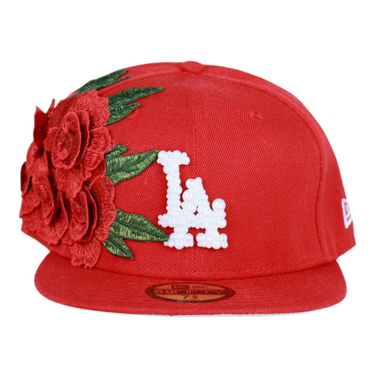 Red Roses Fitted "White Pearl Logo" Cap