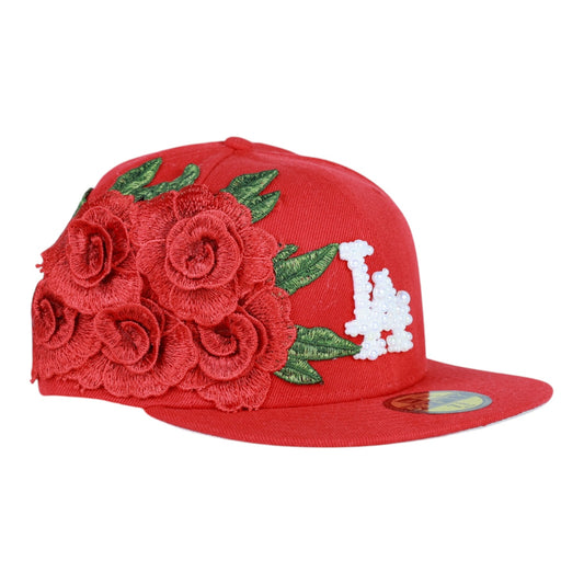 Red Roses Fitted "White Pearl Logo" Cap