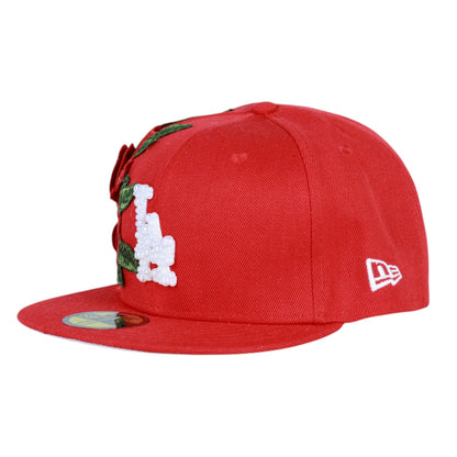 Red Roses Fitted "White Pearl Logo" Cap