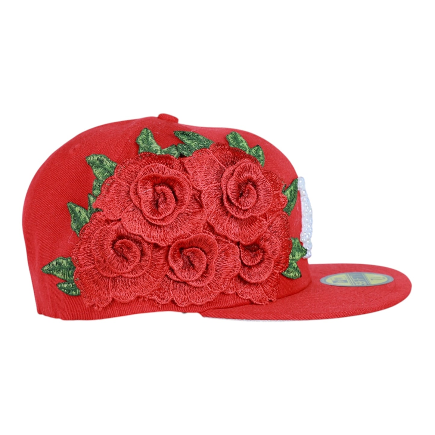Red Roses Fitted "White Pearl Logo" Cap
