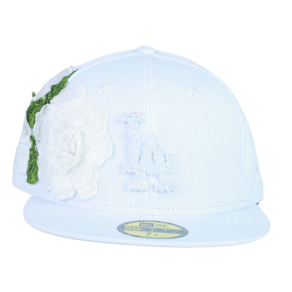 White Roses Fitted "White Pearl Logo" Cap