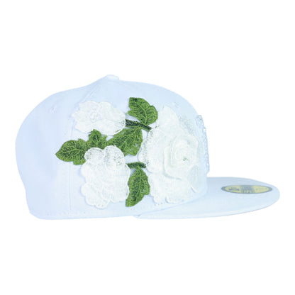 White Roses Fitted "White Pearl Logo" Cap