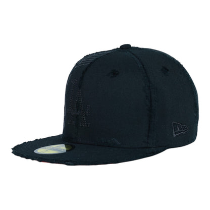 Black Spider Fitted "Distressed" Cap