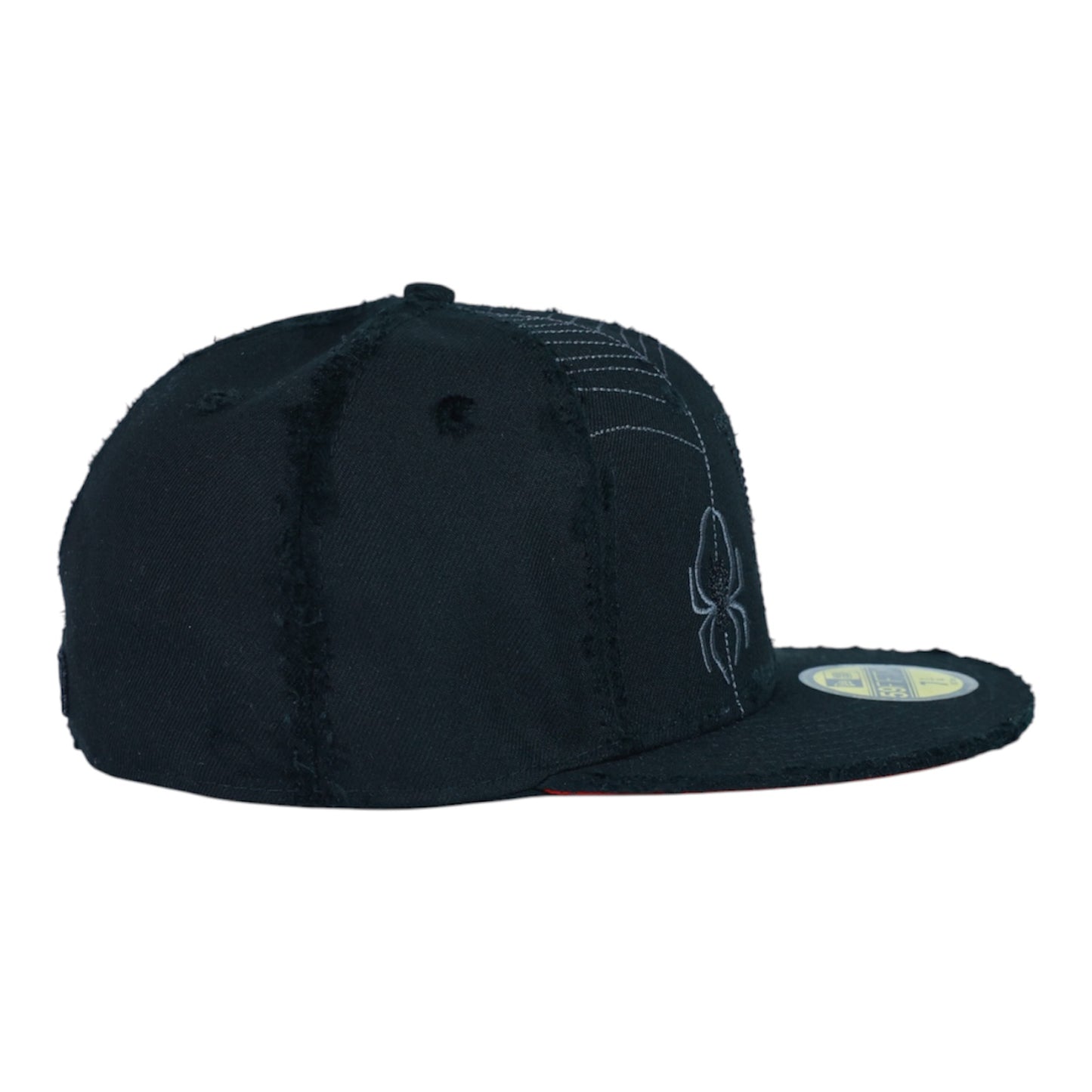 Black Spider Fitted "Distressed" Cap