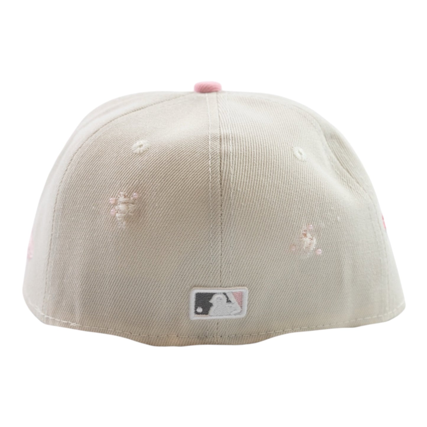 Beige Pink SOX "Distressed" Fitted Cap