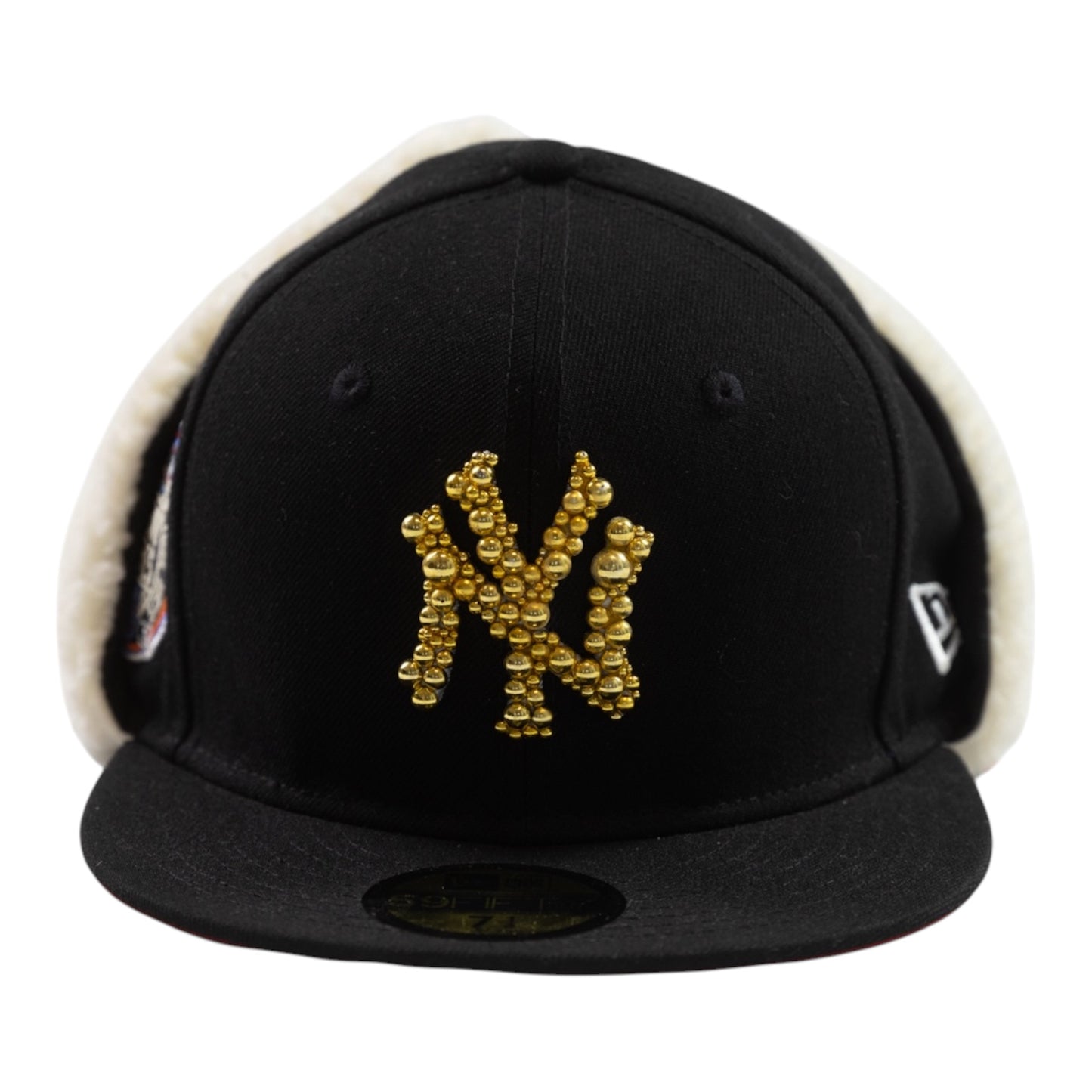 Black NY "Golden Pearls" Fitted Cap