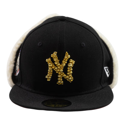 Black NY "Golden Pearls" Fitted Cap