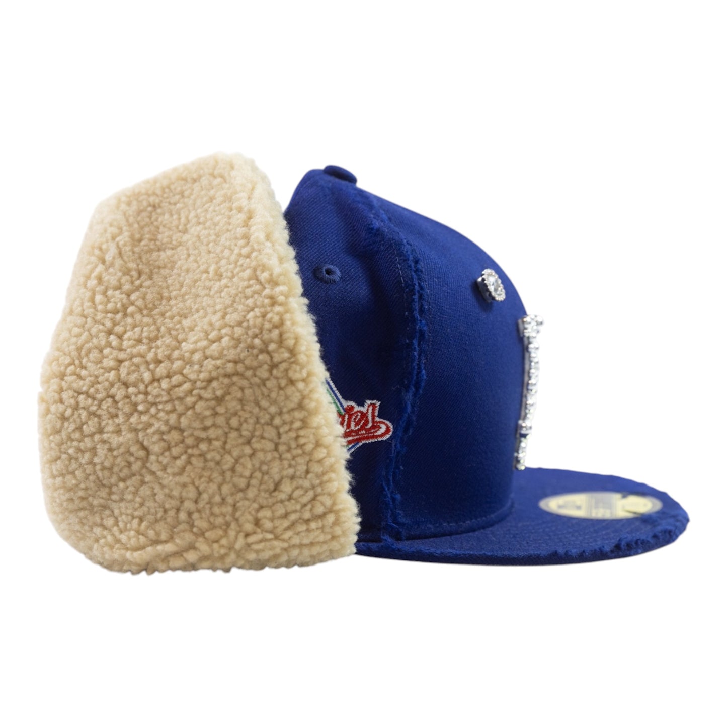 Blue Dogear LA "SIlver Pearl Logo" Fitted Cap