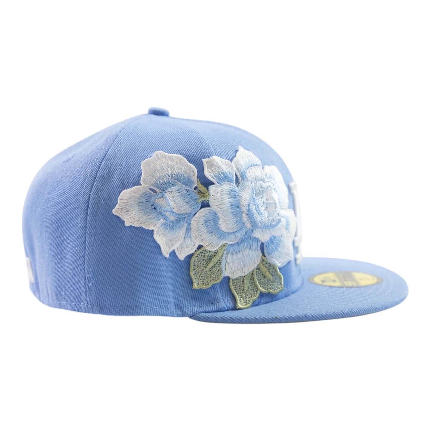Light Blue "Flower" Fitted Cap