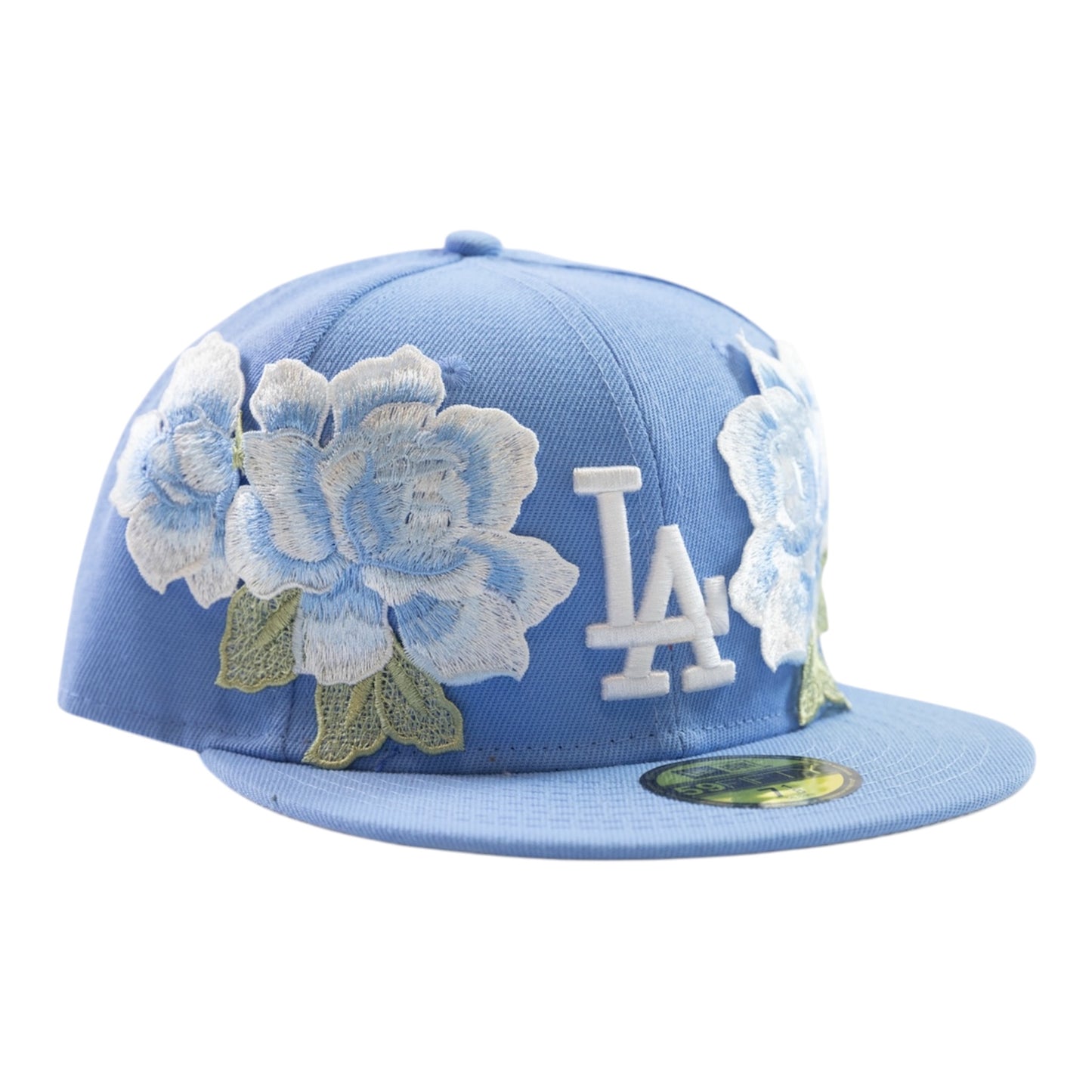 Light Blue "Flower" Fitted Cap
