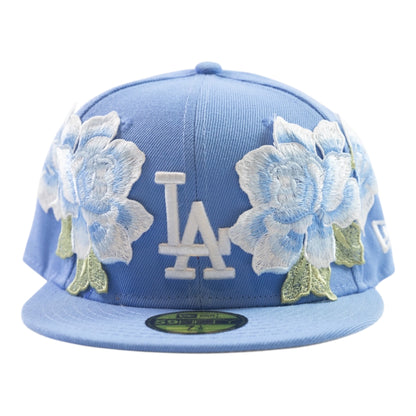 Light Blue "Flower" Fitted Cap