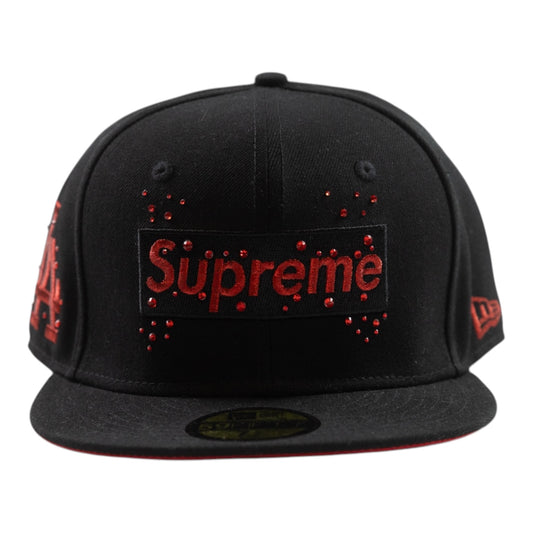 Black Supreme Red Fitted Cap