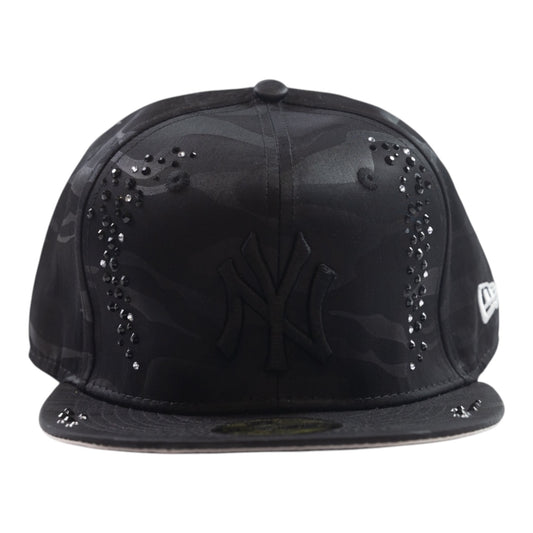 Black Camo NY "Iced" Fitted Cap