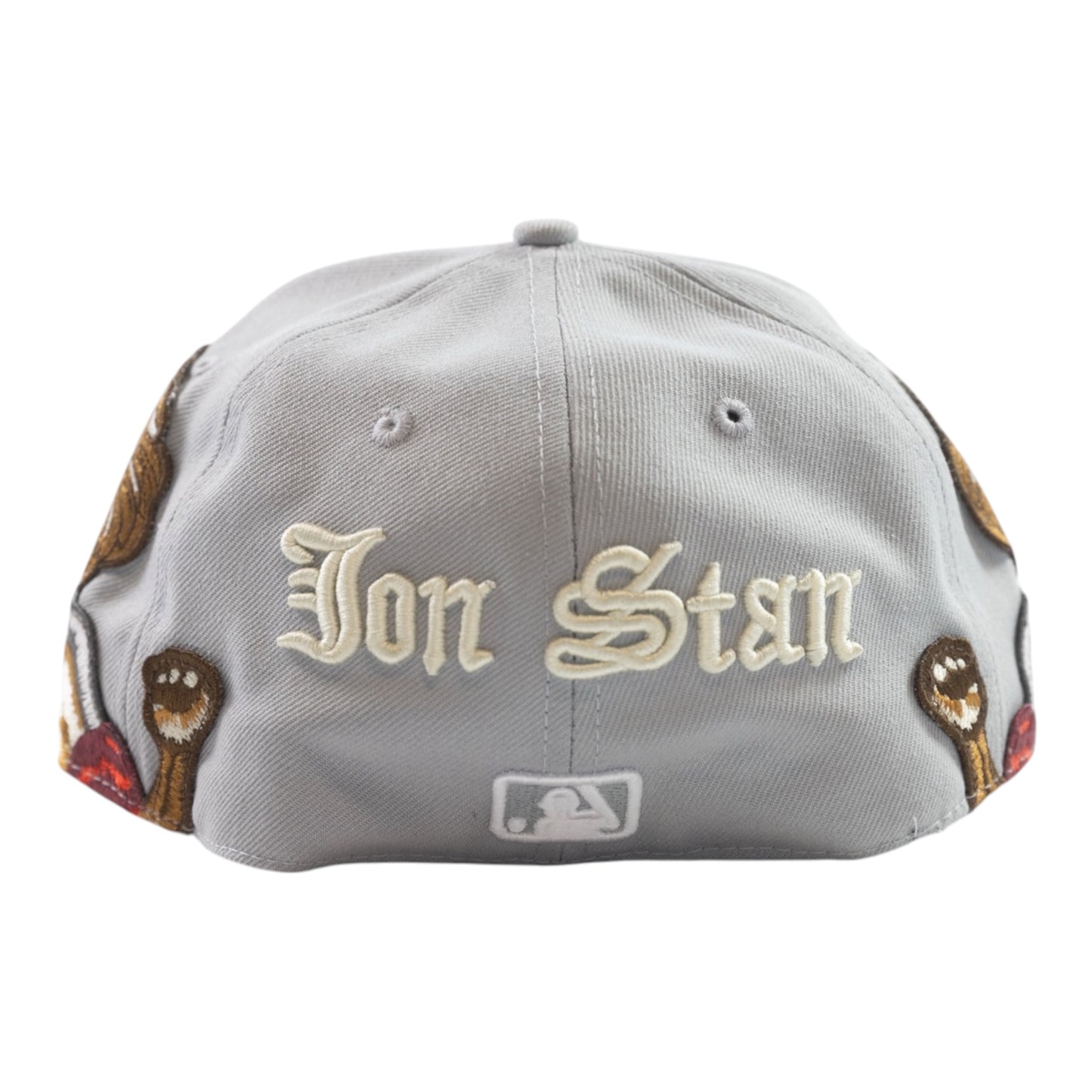 Grey LA "Pearl Logo" Fitted Cap