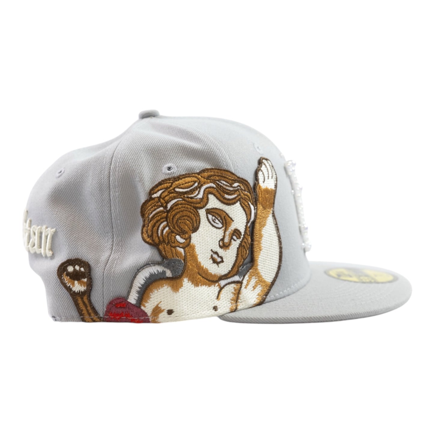 Grey LA "Pearl Logo" Fitted Cap