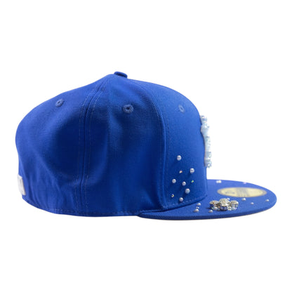 Blue NY Fitted "Iced Stars" Fitted Cap