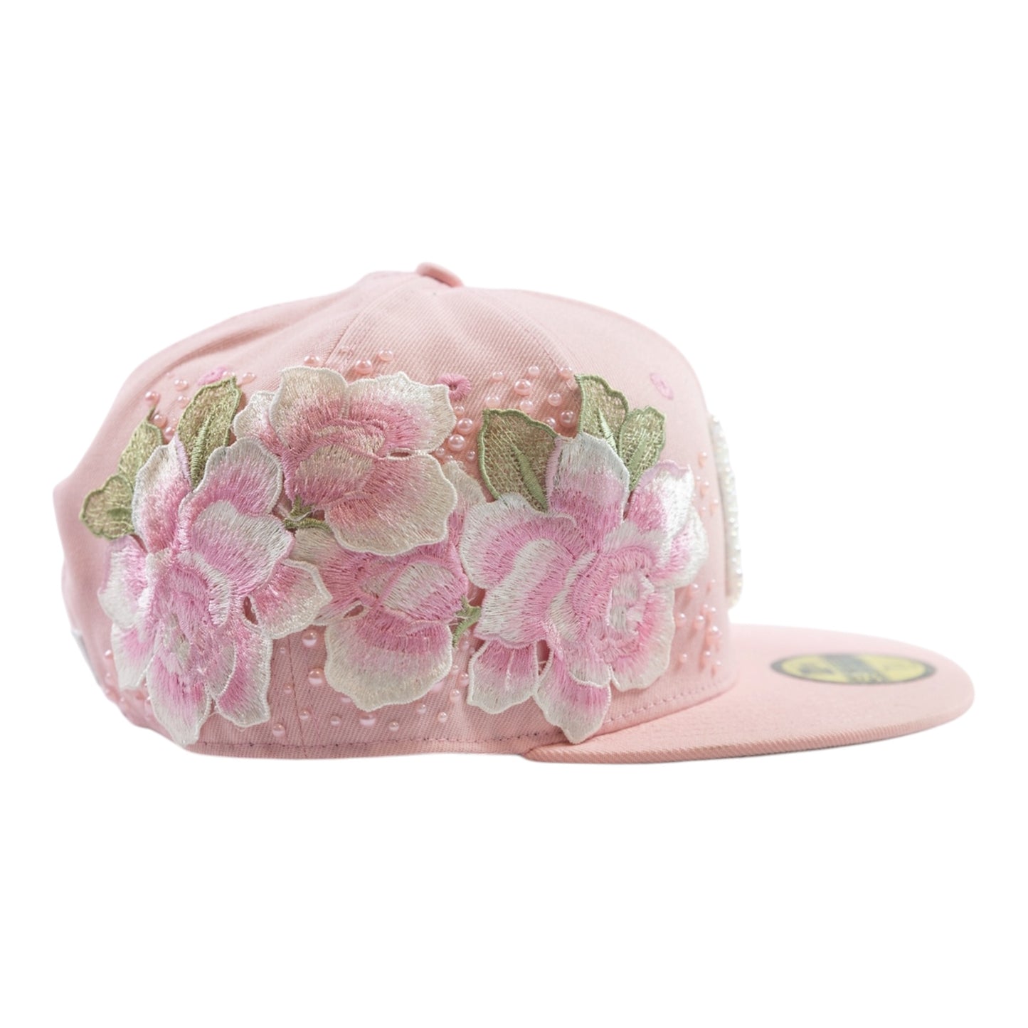 PINK NY ROSE FITTED CAP