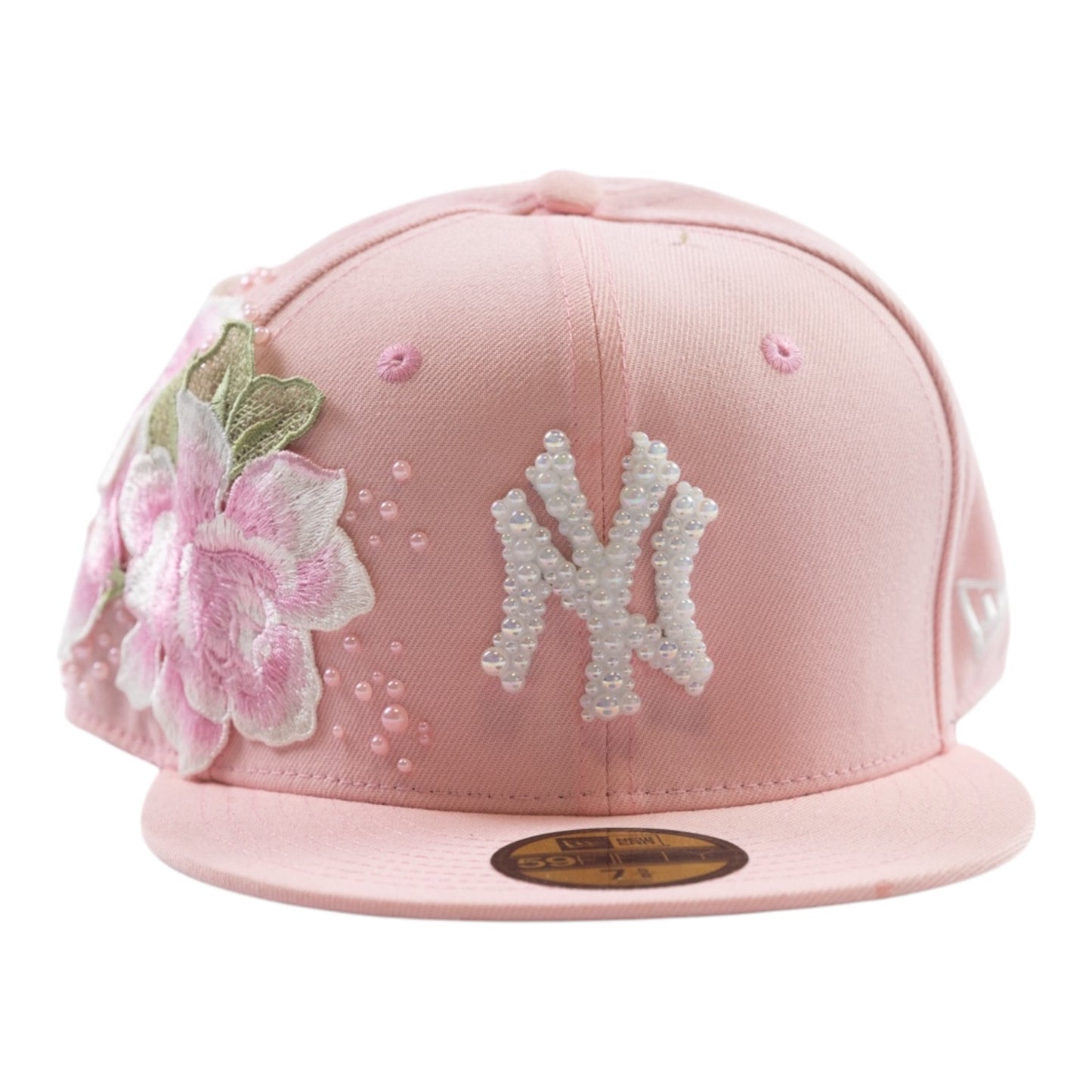 PINK NY ROSE FITTED CAP