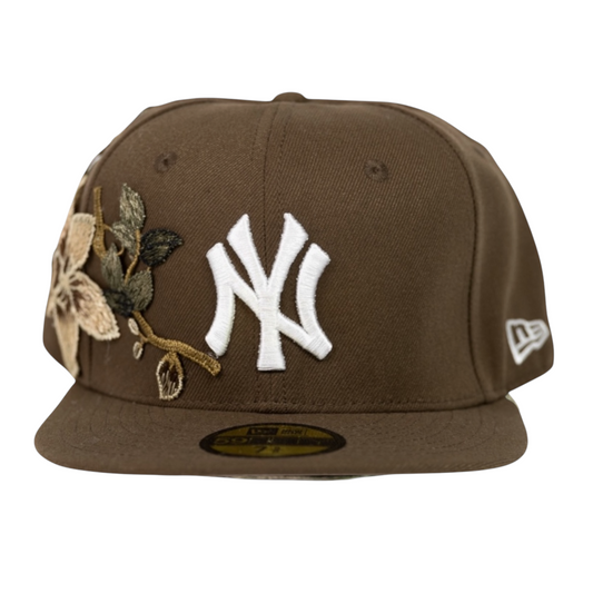BROWN NY "TREE FLOWER" CAP