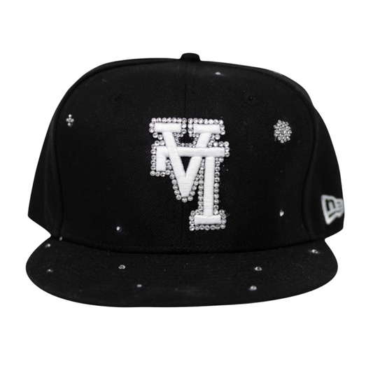 BLACK UPSIDE DOWN LA STARS CAP