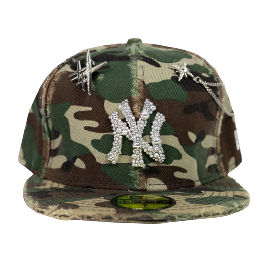 NY CAMO "BULLET PEARLS" FITTED CAP