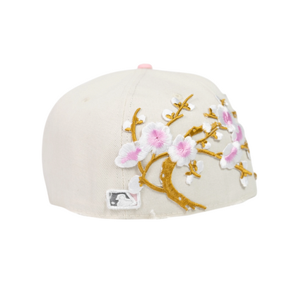 BEIGE/PINK NY "SAKURA" CAP